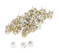 Sheens 50 Set 7mm Fai da Te Moda Bianco/Rosa Artiglio Perline chiodo Borchie Punk Diamante Punte Rivetti per Fai-da-Te in Pelle[Bianca] Accessori per Lavorazione Pelle