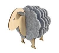 Sheep Coasters - Heat Resistant Cup Mat, Felt Drink Accessory, Coffee Beer Wine Supply, Desk Home Hardware, RV Table Tool, Room Camping Media, Apartment Interior Design Piece, Gift Set