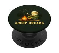 Sheep Dreams - Campfire Marshmallow Camping PopSockets PopGrip Adesivo