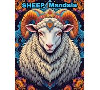 Sheep Mandala Coloring Book: 50 Unique Animal Designs for Stress Relief and Mindful Relaxation