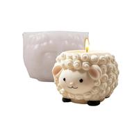 Sheep Mold - Sheep Molds Silicone, Cute 3D Lamb Candle Jar Mould, Śheep Silicone Mold for Candle Jar Plaster Resin Clay, Concrete Casting, DIY Craft Potted Plant, Pen Holder, Desk Decor