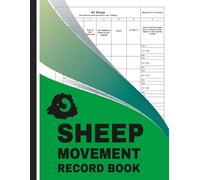 Sheep Movement Record Book: Farm Livestock Information Management Tracker & Holding Register - Track Movements, Births, Deaths, Ear Tags, and Flock Compliance Records