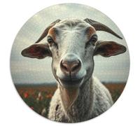 Sheep Puzzle Rotondo 1000 Pezzi Rompicapo Per Adulti E Bambini Animals Das Tier Wild Animals Beast Regali Natale Collezione Circolare Amore Amico Festa Aziendale 1000pcs (67.5x67.5cm)