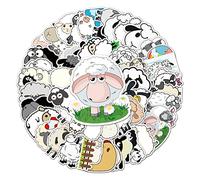 Sheep, set di adesivi per bambini e adolescenti, 50 pezzi, impermeabili, in vinile, per laptop, skateboard, casco, auto, bicicletta, moto, bicicletta, scrapbook