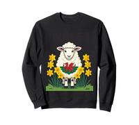 Sheep Support Galles St Davids Day Design Felpa