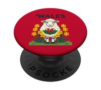 Sheep Support Galles St Davids Day Design PopSockets PopGrip Adesivo