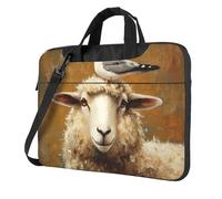 Sheep With An Elegant Sea Gull Laptop Bag Custodia per Laptop 15.6 Pollice Borse per Computer Imbottito Copertura Del Manicotto Per Donne Uomini