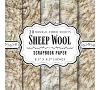Sheep Wool Scrapbook Paper: 20 Double Sided Craft Paper Sheets | 5 Animal Print Designs for Decoupage, Junk Journals, Origami, & More | Premium Color, 8.5" x 8.5"