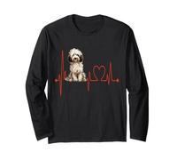 Sheepadoodle Dog Heartbeat ECG I Miei Cani Sono Il Mio Cardio Maglia a Manica