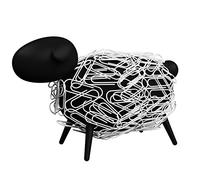 Sheepi - Il dispenser magnetico per graffette da ufficio a forma di pecora - nero con graffette bianche - Il supporto per graffette a forma di animale per ogni scrivania