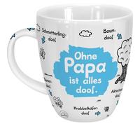 Sheepworld, 42620 Tazza in Porcellana, da 45 cl (Lingua Italiana Non Garantita) Motivo ohne Papa Ist Alles Doof.” (Senza Il papà Non Ci Si diverte) Multicolore