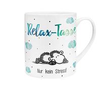 Sheepworld 45755 XL-Tasse mit Motiv Relax-Tasse - Nur kein Stress