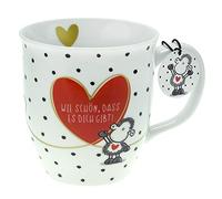 Sheepworld 46218 Tasse mit Motivdruck:"Wie schön, dass es dich gibt!", mit Geschenktag
