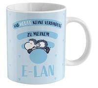 Sheepworld 47062 - Tazza magica con motivo intercambiabile E-LAN, in porcellana, 35 cl, confezione regalo