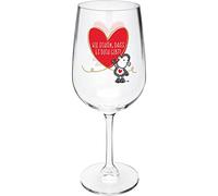 Sheepworld 47830 - Bicchiere da vino con motivo a cuore, in vetro, 40 cl