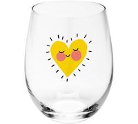 Sheepworld 74867 - Bicchiere da acqua a forma di cuore, con stampa colorata, 60 ltezza 12,2 cm, diametro 9,2 cm, regalo per compleanno, San Valentino, Pasqua