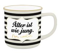 Sheepworld Becher mit Motiv Ente und Spruch "Älter"