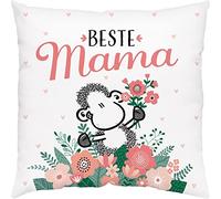 Sheepworld Cuscino con motivo mamma, in cotone, 40 cm x 40 cm, regalo per la festa della mamma, 48008