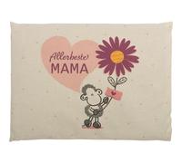 Sheepworld Cuscino con noccioli di ciliegia con motivo Allerbeste Mama | Cuscino in confezione regalo in cotone, 25 cm x 18 cm | regalo per la festa della mamma | 48616