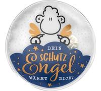 Sheepworld Scaldamani con motivo angelo custode, diametro 9 cm, scaldamani rotondo, in confezione regalo, regalo invernale, Natale, 51149