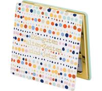 Sheepworld Specchio tascabile con motivo "Gute Zeiten | Piccolo specchio da viaggio, 7,2 cm x 7,2 cm, metallo, vetro a specchio, ecopelle, regalo per fidanzata, mamma, collega, 74983