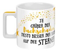 Sheepworld Tazza con scritta in lingua tedesca Wortheld, in porcellana, 45 cl, multicolore | Tazza da caffè divertente | 47768