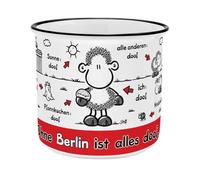 Sheepworld Tazza con scritta Ohne Berlin ist alles doof | Tazza da caffè, in porcellana New Bone, 35 cl, regalo divertente | 61526