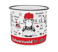 Sheepworld Tazza con scritta Ohne Schwarzwald ist alles doof | Tazza da caffè, New Bone Porcellana, 35 cl, regalo divertente | 61527
