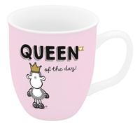 Sheepworld Tazza da caffè Queen of the day | Mini tazza con scritta in porcellana, 10 cl | regalo per lei, fidanzata, sorella, collega, 74726