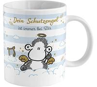 Sheepworld Tazza magica con motivo angelo custode, in porcellana, 35 cl, con scritta, confezione regalo, regalo divertente, sorpresa | 47059