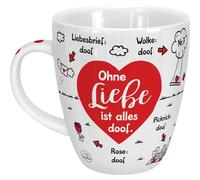 Sheepworld Tazza Ohne Liebe ist alles doof | Porcellana 45 cl | Tazza in porcellana per caffè e tè, tazza divertente con scritta | 46506