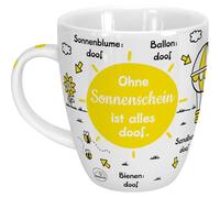 Sheepworld Tazza Ohne Sonnenenschein ist alles doof | Porcellana 45 cl | Tazza per caffè e tè, tazza con scritta | 46509