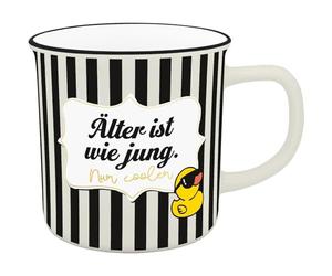 Sheepworld XL-Becher mit Motiv Ente und Spruch "Älter"