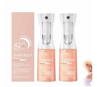 Sheer Body Mist Sunscreen Spf 42,Translucent body Spray Sunscreen,Infused with Shimmering Oil,Refreshing Moisturizing Spray,Hydrates,Brightens,Lightweight Fast-Absorbing Glow Finish (2)