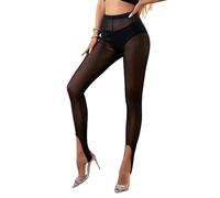 Sheer Calze di Seta Danza, Collant Senza Piedi, Balletto, Leggings di Controllo Collant Per Donne Ragazze Ginnastica A Vita Alta Leggings, e, M