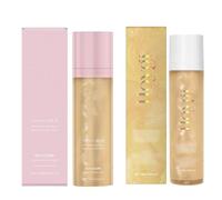 Sheer Setting Mist, Spray Impostazione Notturna del Viso con Olio Corpo Brillante, Impostazione Nebbia Spf 50 Idratante a Lunga Durata (2 PZ)