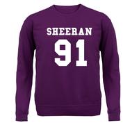Sheeran 91 - Felpa Per Bambini - Ed 1991 Fan Tour Love Music Gig Musician