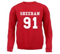 Sheeran 91 - Felpa Per Bambini - Ed 1991 Fan Tour Love Music Gig Musician