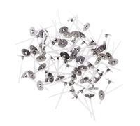 SheerFaring 100 Pezzi Stoppini per Candele con Supporto Stoppini in Cotone Biologico Pre Forniture per Fai da Te Candele Versatili per Paraffina O