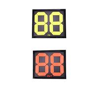 SheerFaring 2 Pezzi Tabellone Sostituzione Arbitro Calcio Scheda Digitale Manuale Flip Punteggio Display Fluorescente PP Rivetti Adatto per Allenamento Sport di