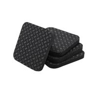 SheerFaring 4 Pezzi Pedana in Silicone | perficie Testurizzata Nera, Stuoia, per Appartamento, Sportivi, 20x20x0.5cm