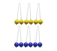 SheerFaring 6 Palline a per Giochi di Lancio, 42 Mm, Divertimento al Chiuso E All'aperto, Giallo E Blu