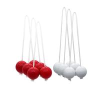 SheerFaring 6 Palline a per Gioco di Lancio, Diametro 42 Mm, per attività All'aperto, 3 Rosso E 3 Bianco