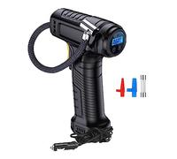 SheerFaring Automobile Pompa Gonfiaggio Pneumatici Motore Rame Coil Funzione LED Mini Taglia Portatile Applicabile per Bicicletta SUV Adatta per Campegg, Quadrante con Display Digitale