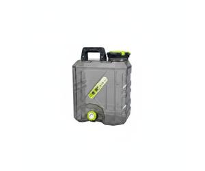 SheerFaring Contenitore Portatile per Liquidi Tanica Acqua con Leva E Tappo a Vite in Materiale PC Alimentare Robusto Indicatore Capacità Adatto a Campeggio Gite, Grigio, Grigio Fantasma, 15L