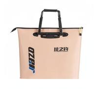 SheerFaring Custodia Impermeabile per Pesca Borsa Contenitore Secchio Portapesci Vasca Fondo Allargato per Stabilità Presa Confortevole E Resistente Adatta per, Khaki, 50CM Senza Tasca