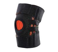 SheerFaring Ginocchiera con Supporto Ginocchio Stabilizzatori Laterali Regolabile Antiscivolo Fascia Elastica Traspirante Compressione Patellare Adatta per, Nero, Taglia unica bambino