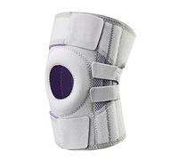 SheerFaring Ginocchiera con Supporto Ginocchio Stabilizzatori Laterali Regolabile Antiscivolo Fascia Elastica Traspirante Compressione Patellare Adatta per, grigio chiaro, Taglia unica bambino