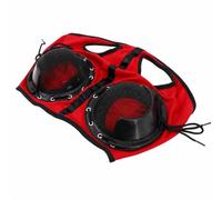 SheerFaring Maschera Equestre con Lacci di Fissaggio Alta Elasticità Leggero per Cavalieri, Rosso