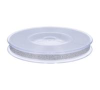 SheerFaring Nastro da 1 Cm per Regalo Creazione di Fiocchi Progetti Artigianali Stagionali E Decorazioni Floreali Bobina in Cartone con Bordo Flessibile, Argento, 20 Yard